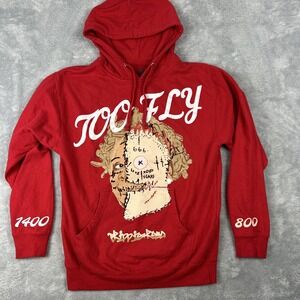 Trippie‎ Redd X 1400 TOO FLY Men's Red Tour Merchandise Hoodie Size Medium